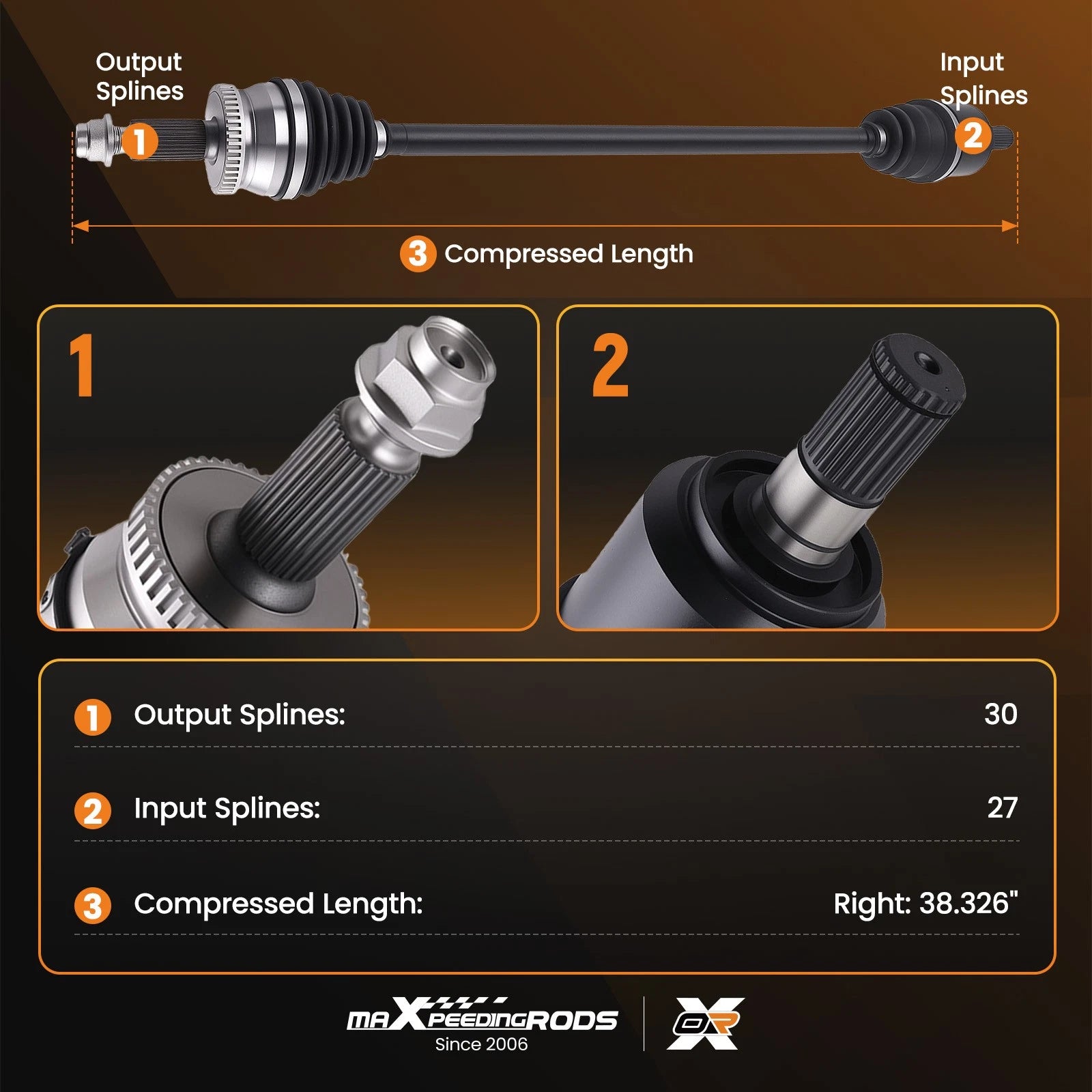 Front CV Axle Shaft Assembly for Kia Optima Hyundai Sonata (2015–2019)
