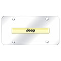 Gold Name on Chrome License Plate - Officially Licensed for Jeep