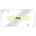 Gold Name on Chrome License Plate - Officially Licensed for Jeep