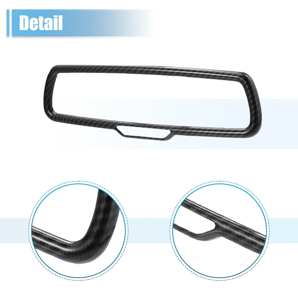 Rearview Mirror Cover for Dodge (ABS Black Carbon Fiber)