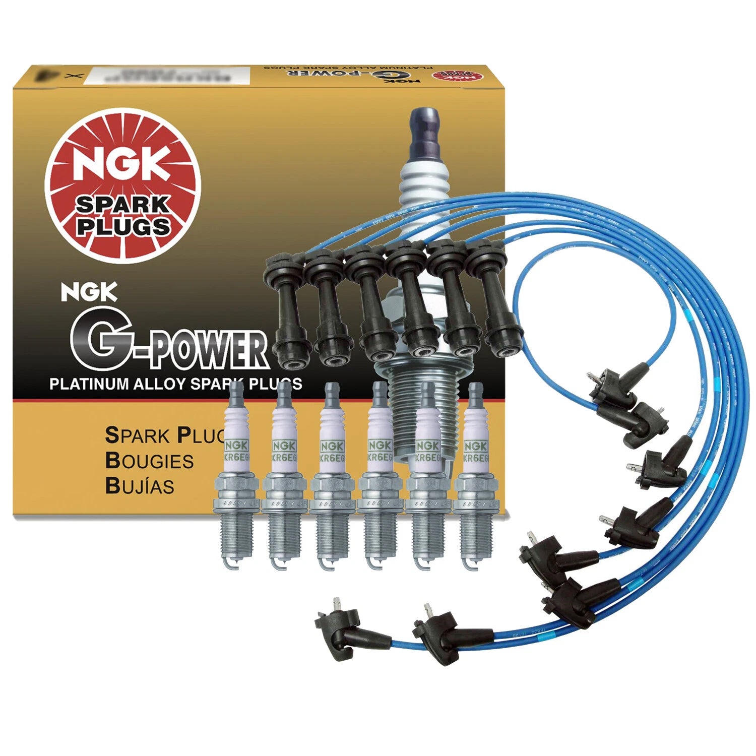 Set of 6 NGK G-Power Platinum Spark Plugs for Lexus Toyota 3.0 L6