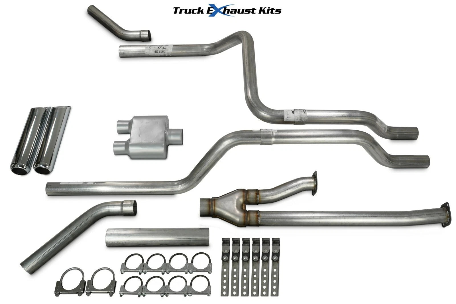 2.5" Dual Exhaust Kit for Toyota Tundra (2009–2013) - Chrome Tip