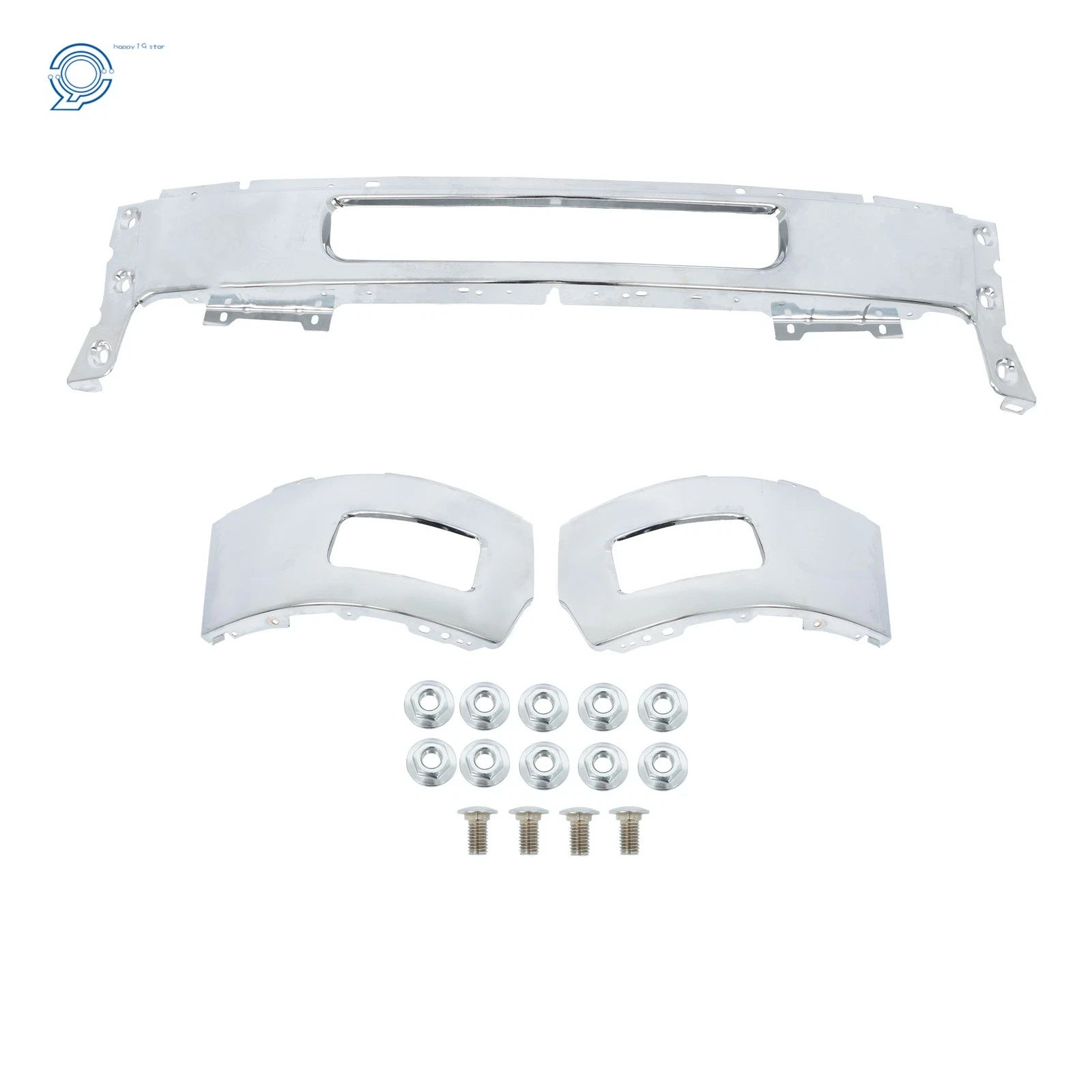 Chrome Split Front Bumper Face Bar for Chevy Silverado 2500 3500 (2011–2014)