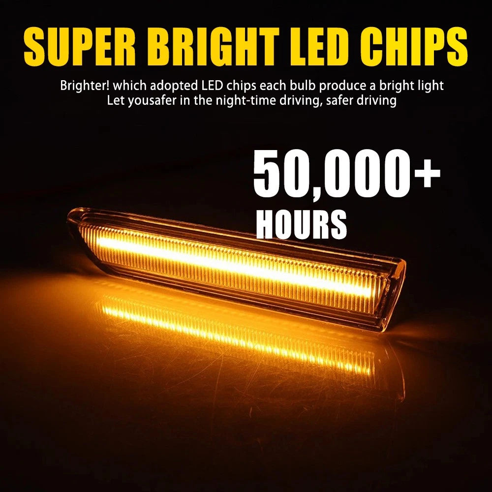 2X Clear Lens LED Fender Side Marker Lights for Acura TL (2004â2008)