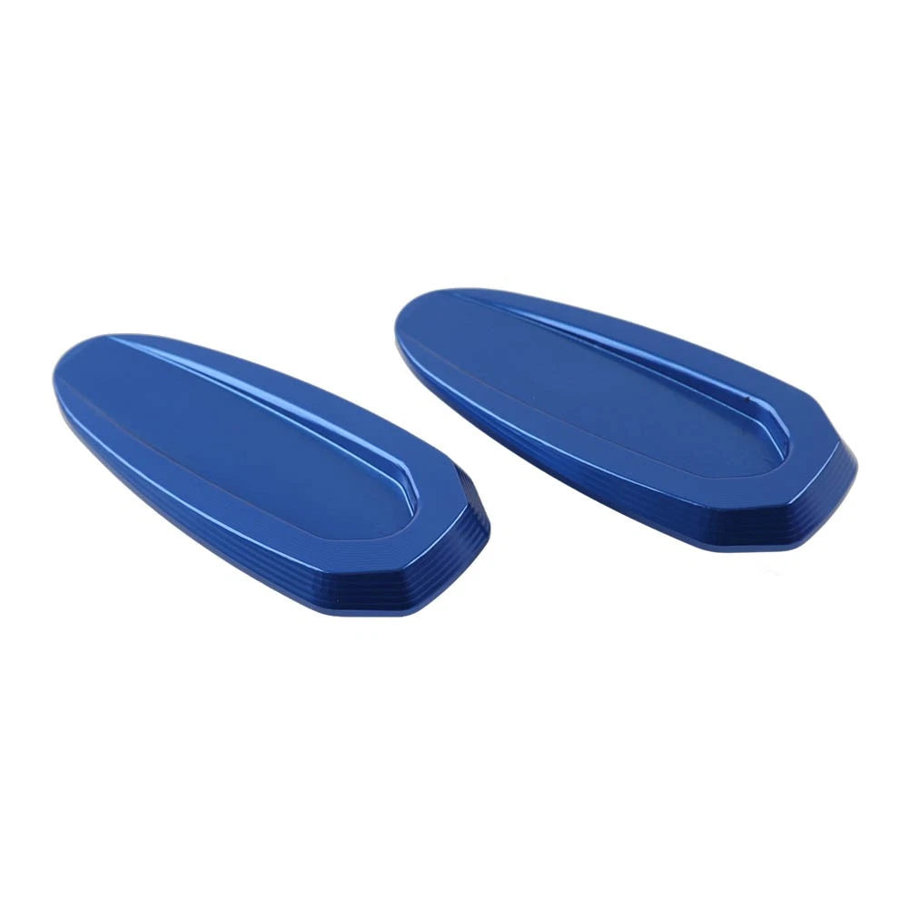 2X Rearview Mirror Block Off Base Plates Cover for BMW S1000RR (2020–2023) Blue