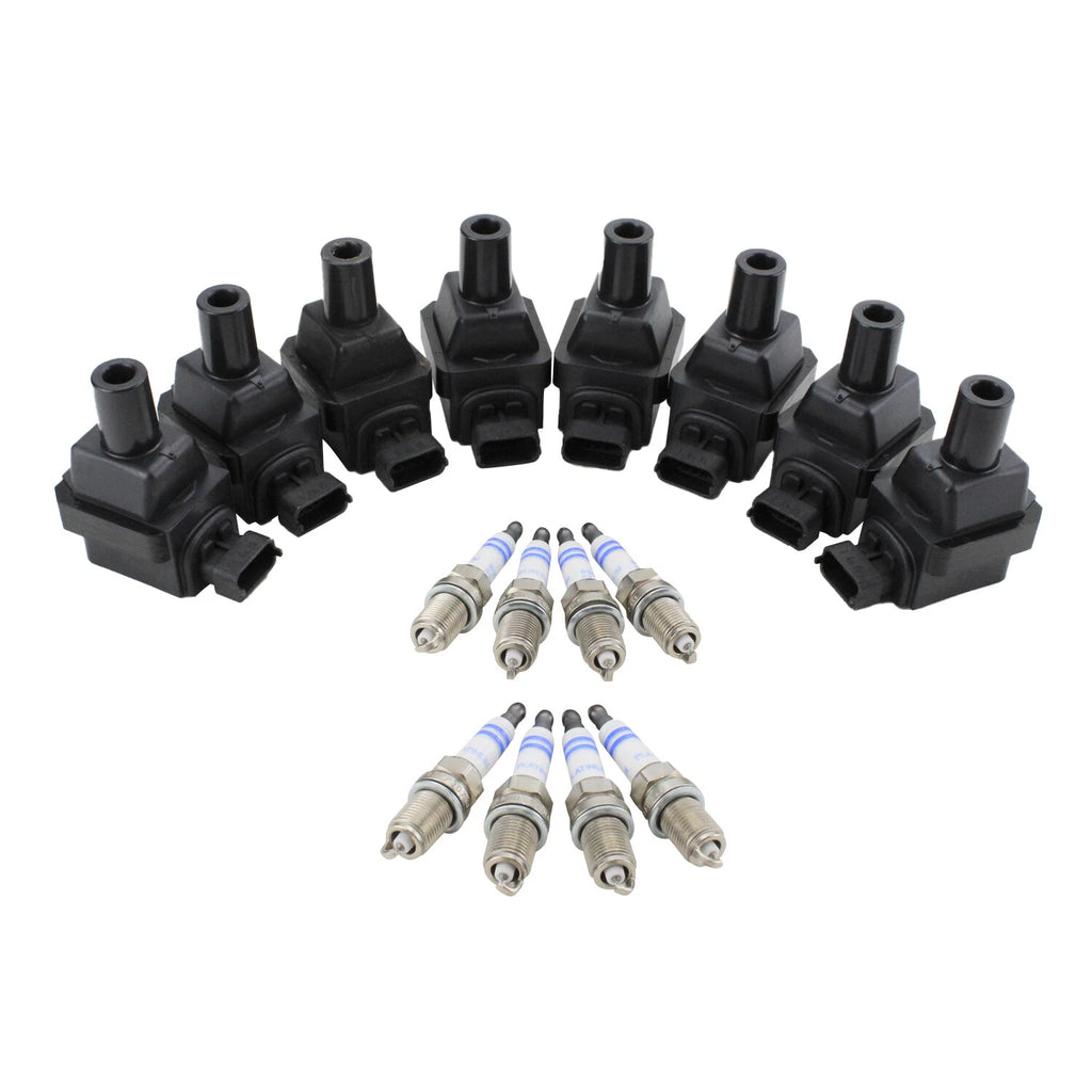 Set of 8 Ignition Coils & 8 Spark Plugs for Mercedes W140 S420 (1992–1999)