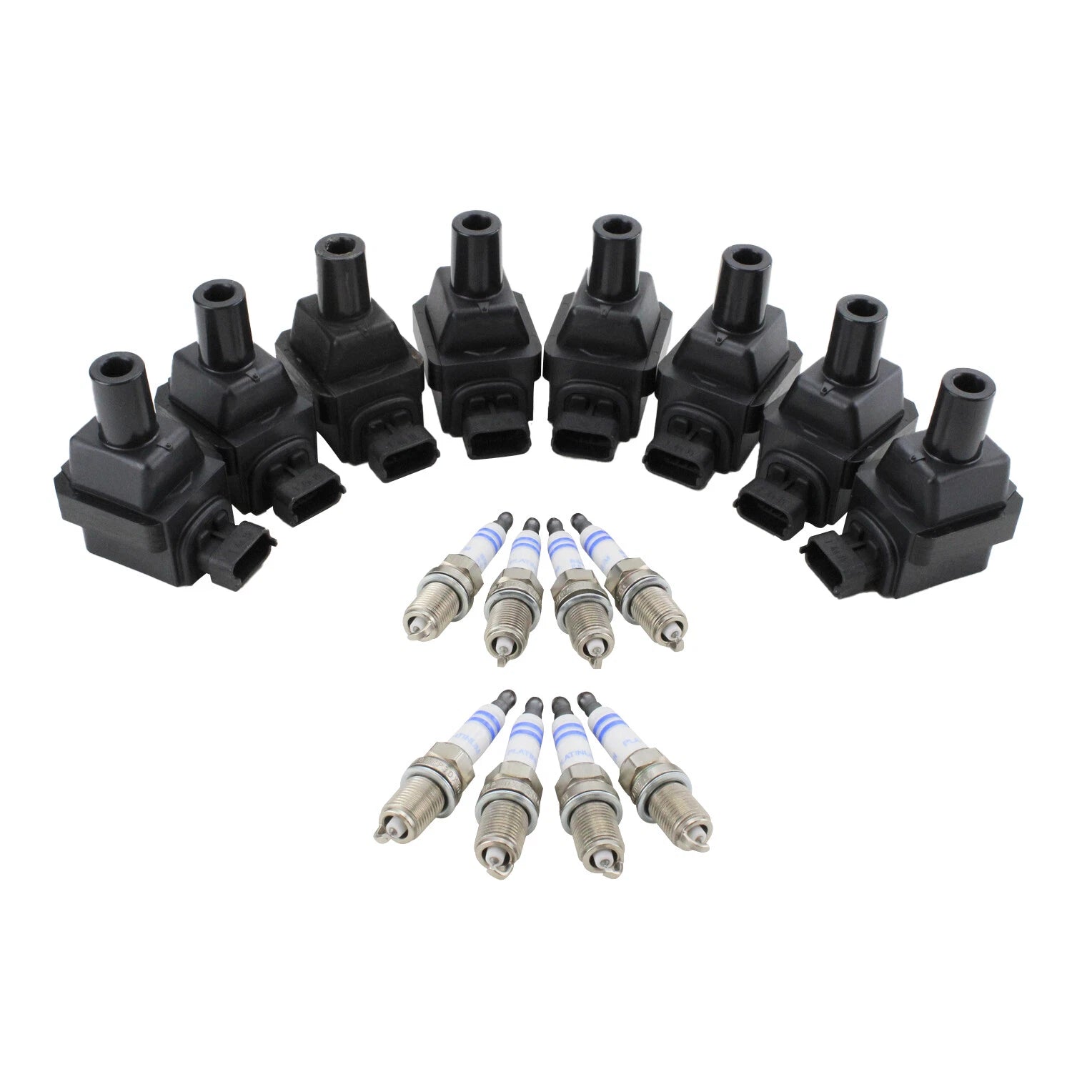Set of 8 Ignition Coils & 8 Spark Plugs for Mercedes W140 S420 (1992–1999)