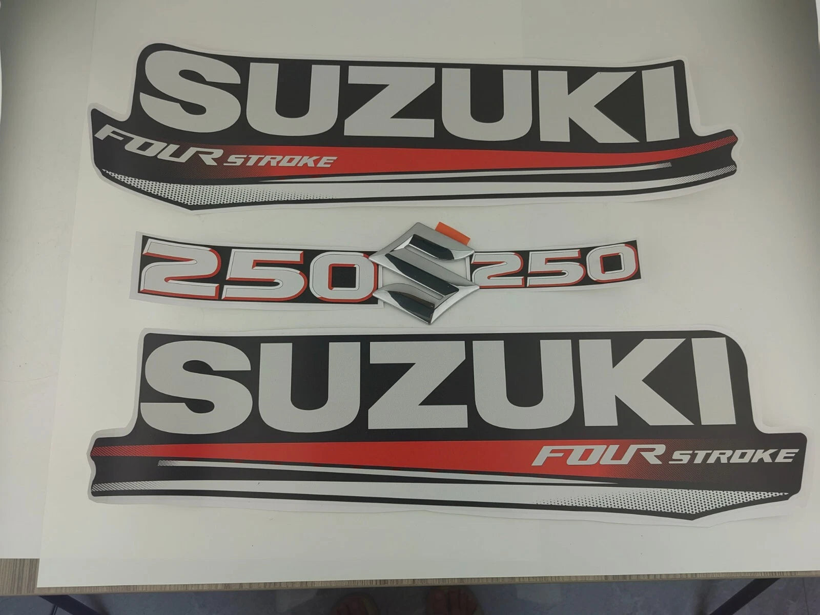 Top Cowling Sticker Kit for Suzuki 4 Stroke 250HP (Graphics Decals)