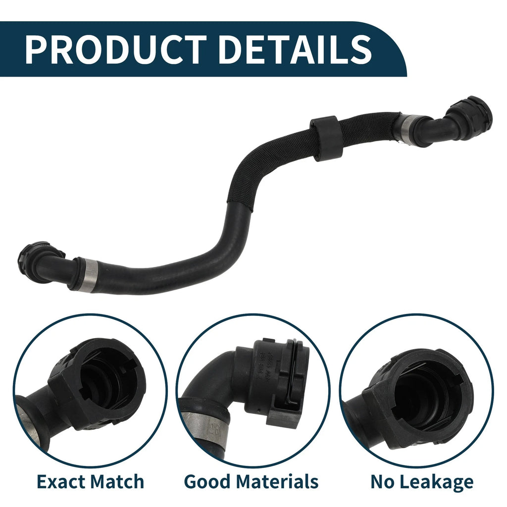 Radiator Hose Heater Hose for BMW X5 (2010) No. 17127576376, Black