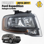 Halogen Reflector Headlight for Ford Expedition (2015–2017) Right with Bulb