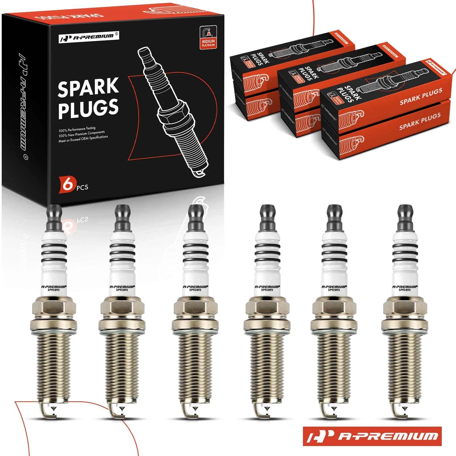 Set of 6 Iridium Platinum Spark Plugs for Subaru Outback Forester (2005–2009)