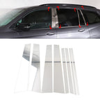 8PCS Pillar Post Window Trim for Honda Pilot Ridgeline (2016–2022) Silver