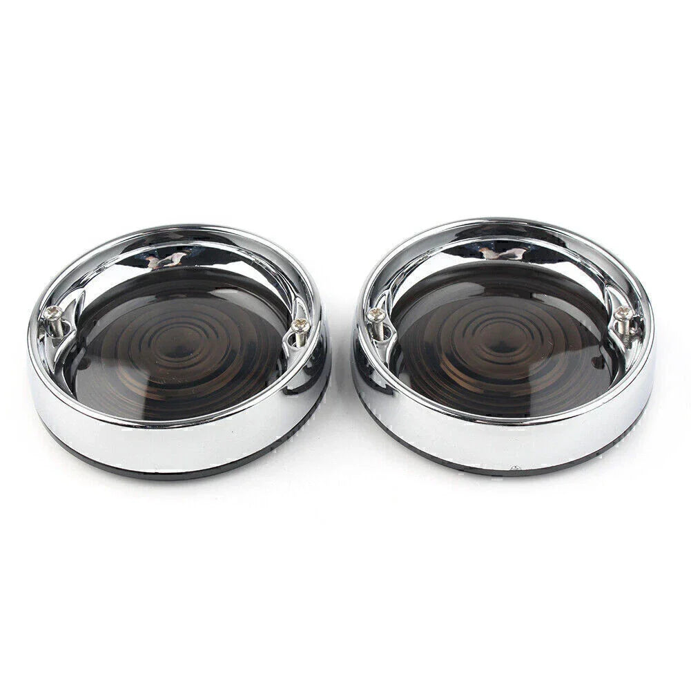 Turn Signal Bezels Smoke Lens Covers for Harley Touring Road King (2009-2023)