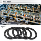 Set of 5 Oil Seal Rotary Shaft Seal Nitrile Rubber 72x90x8mm