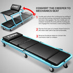 2X Rolling Creeper for Universal Use (48" x 18" x 6", 330lb Capacity)