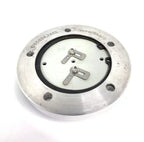 14 Inch Polished Billet Steering Wheel with Tan Wrap for Universal Fit (—)