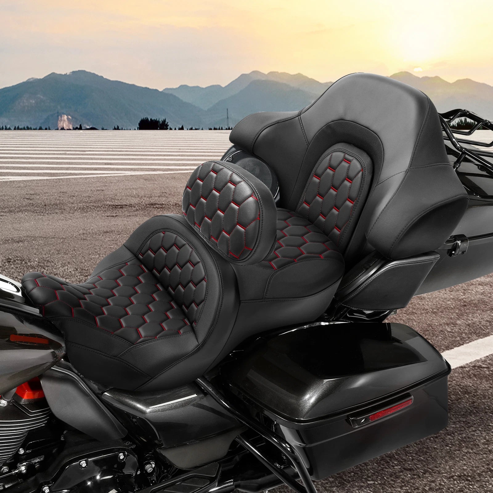 Driver Passenger Seat Backrest for Harley Touring Road Glide (2014–2023)