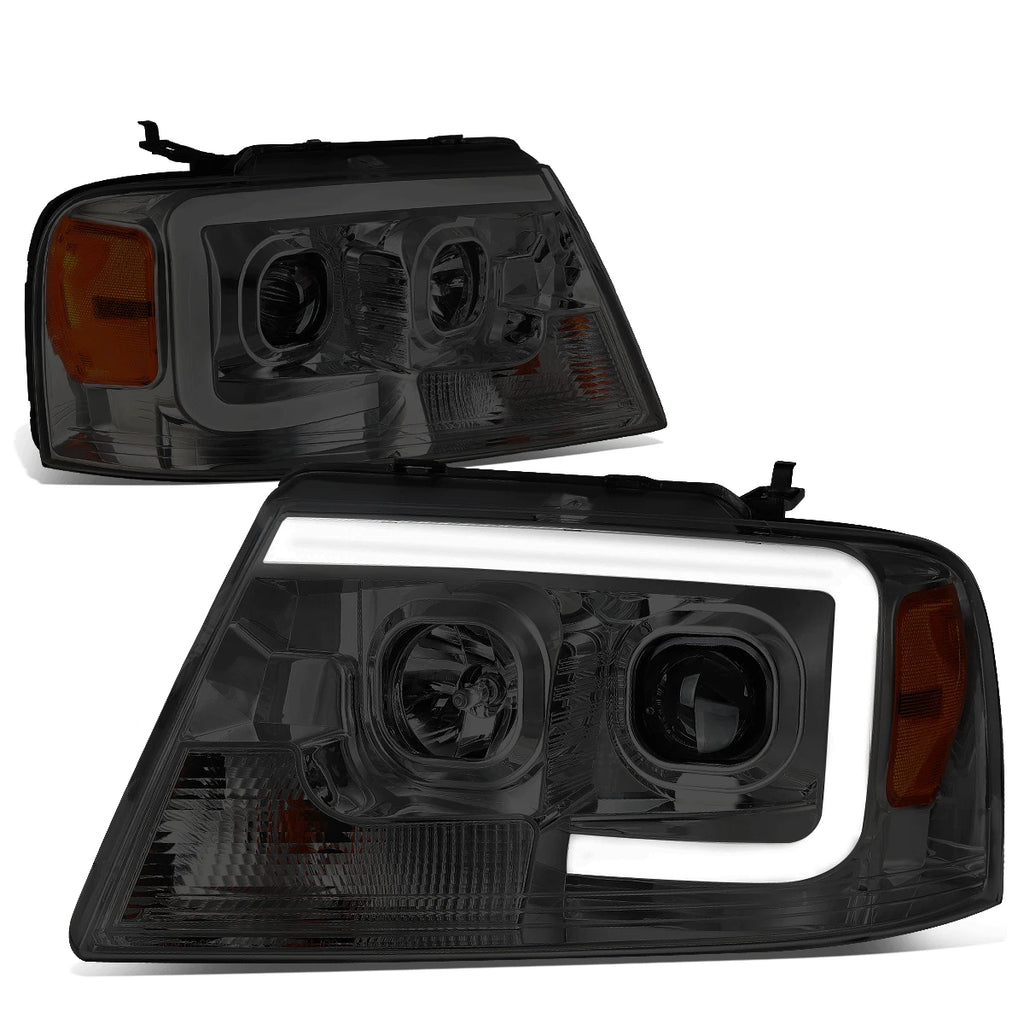 LED DRL Projector Headlight for Ford F150 Mark LT (2004–2008) Smoked/Amber