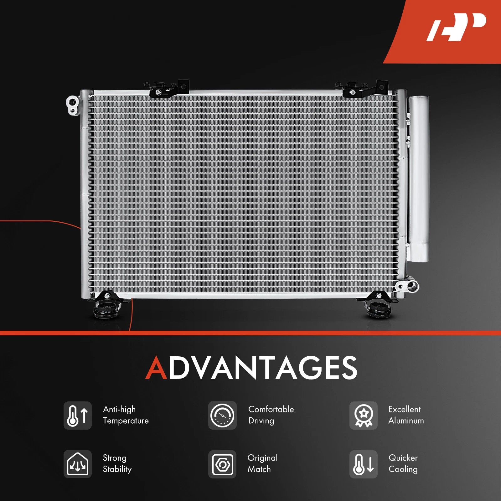 A/C Condenser with Bracket & Receiver Drier for Toyota Echo (2000-2002)