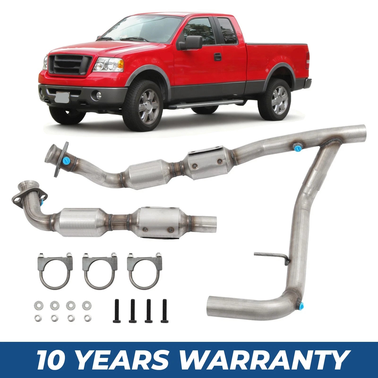 Set of 2 Catalytic Converters for Ford F-150 5.4L V8 1998–2000