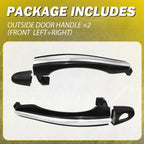 2X Outside Door Handles for Hyundai Azera (2006–2011) Chrome EXV