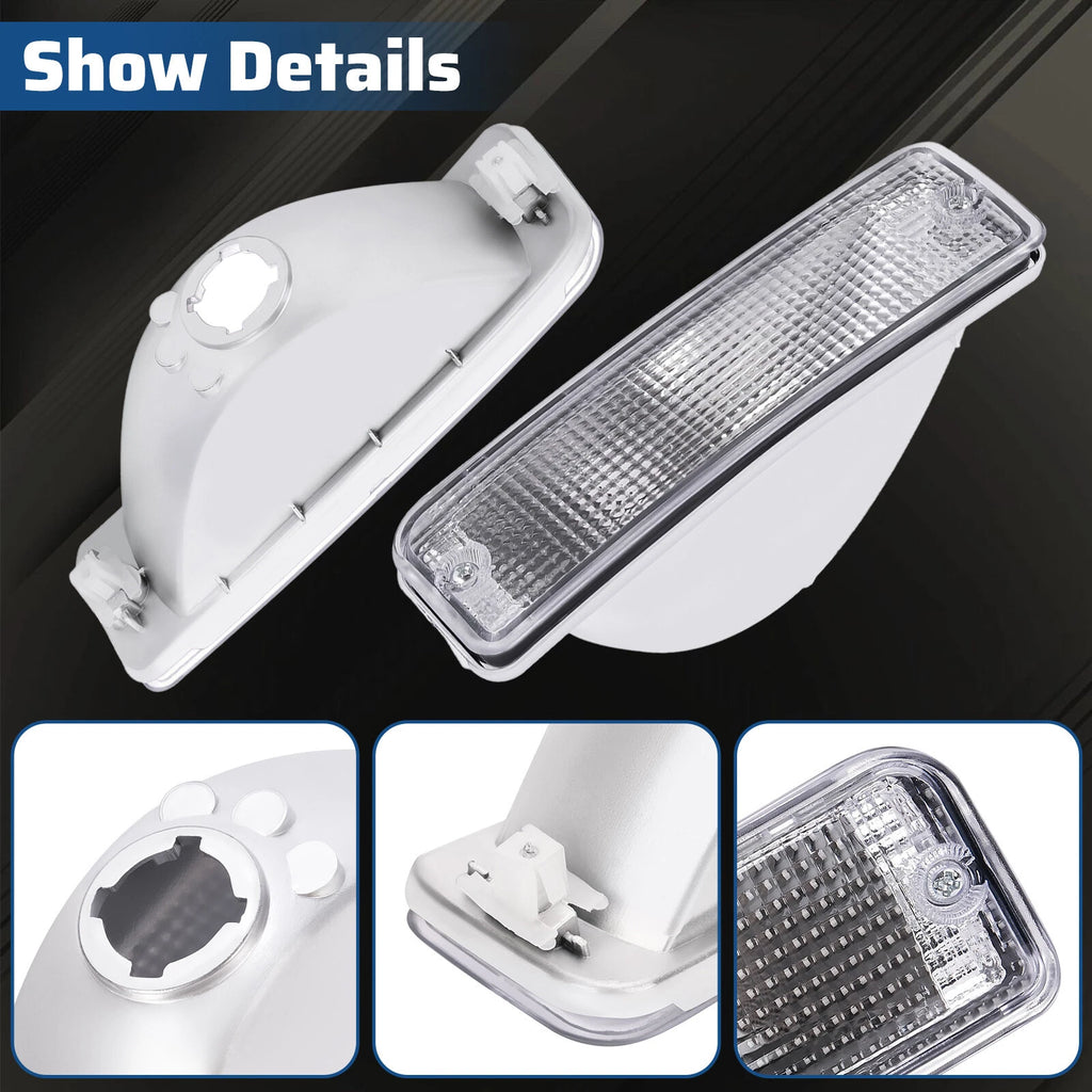Clear Park Signal Bumper Lights for Toyota Pick-Up Truck 2WD (1992–1995)