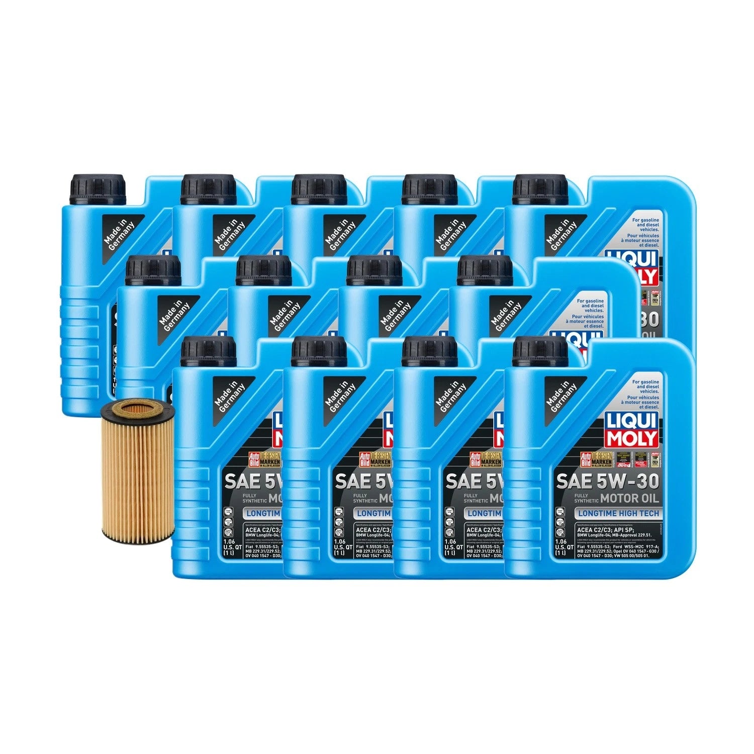 Oil Change Kit 13L Liqui Moly Longtime High Tech 5W30 for Mercedes L4