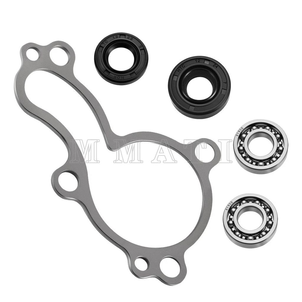 Water Pump Rebuild Kit w/ Bearings, Seals & Gasket for Kawasaki KX450F (2006–2015)