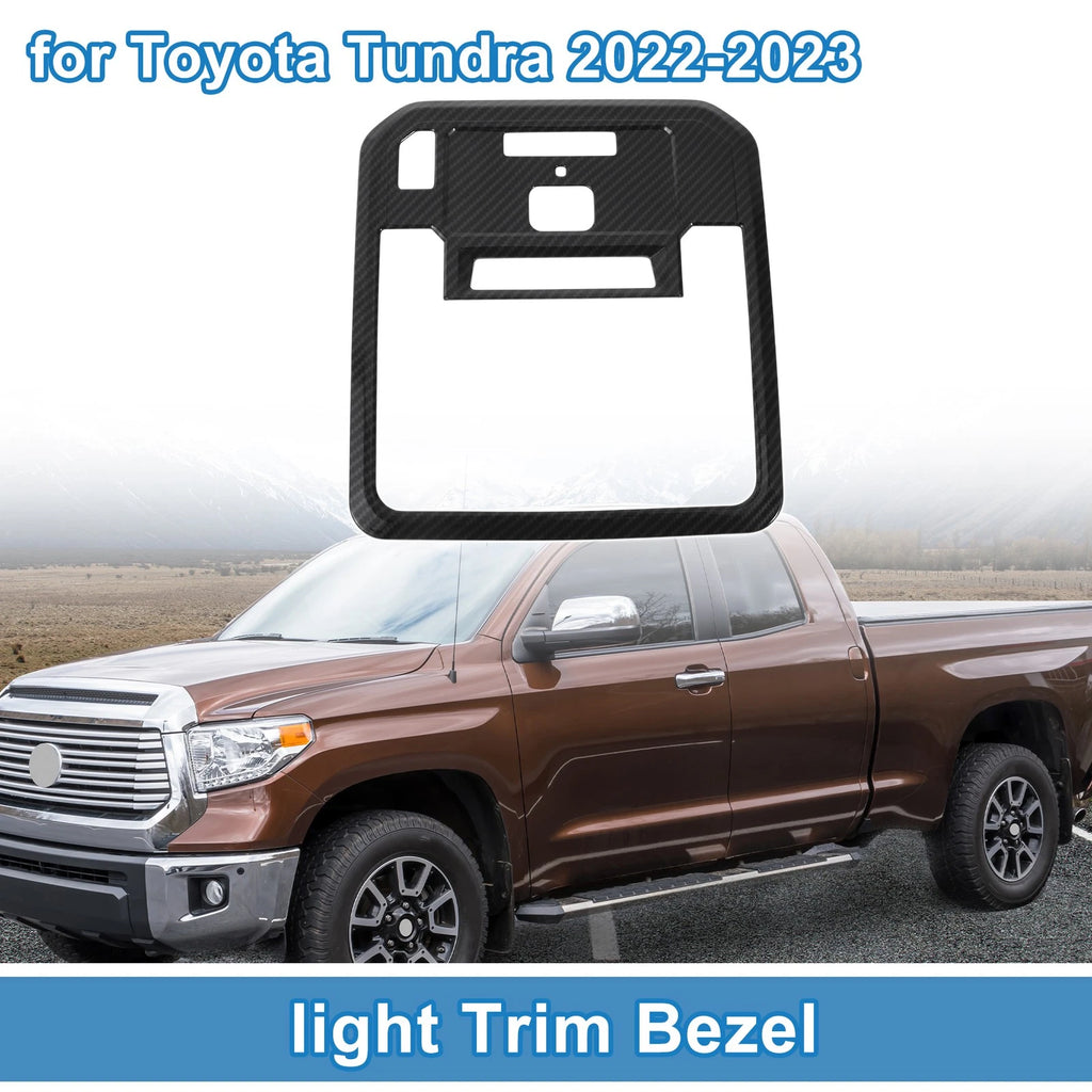 Front Row Headlight Trim Bezel for Toyota Tundra (2022–2023) Carbon Fiber Black