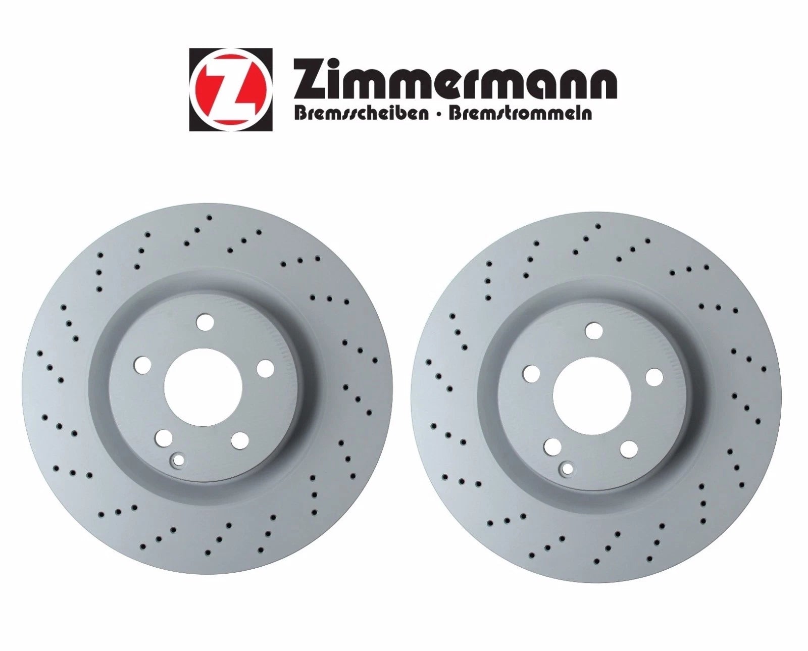 Set of 2 Front Brake Discs for Mercedes W216 W221 W230 (Zimmermann 221421161207)