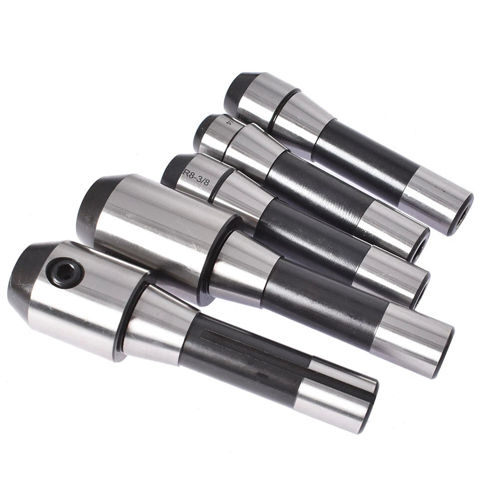 Set of 5 R8 End Mill Holders for R8 Spindle Milling Machines