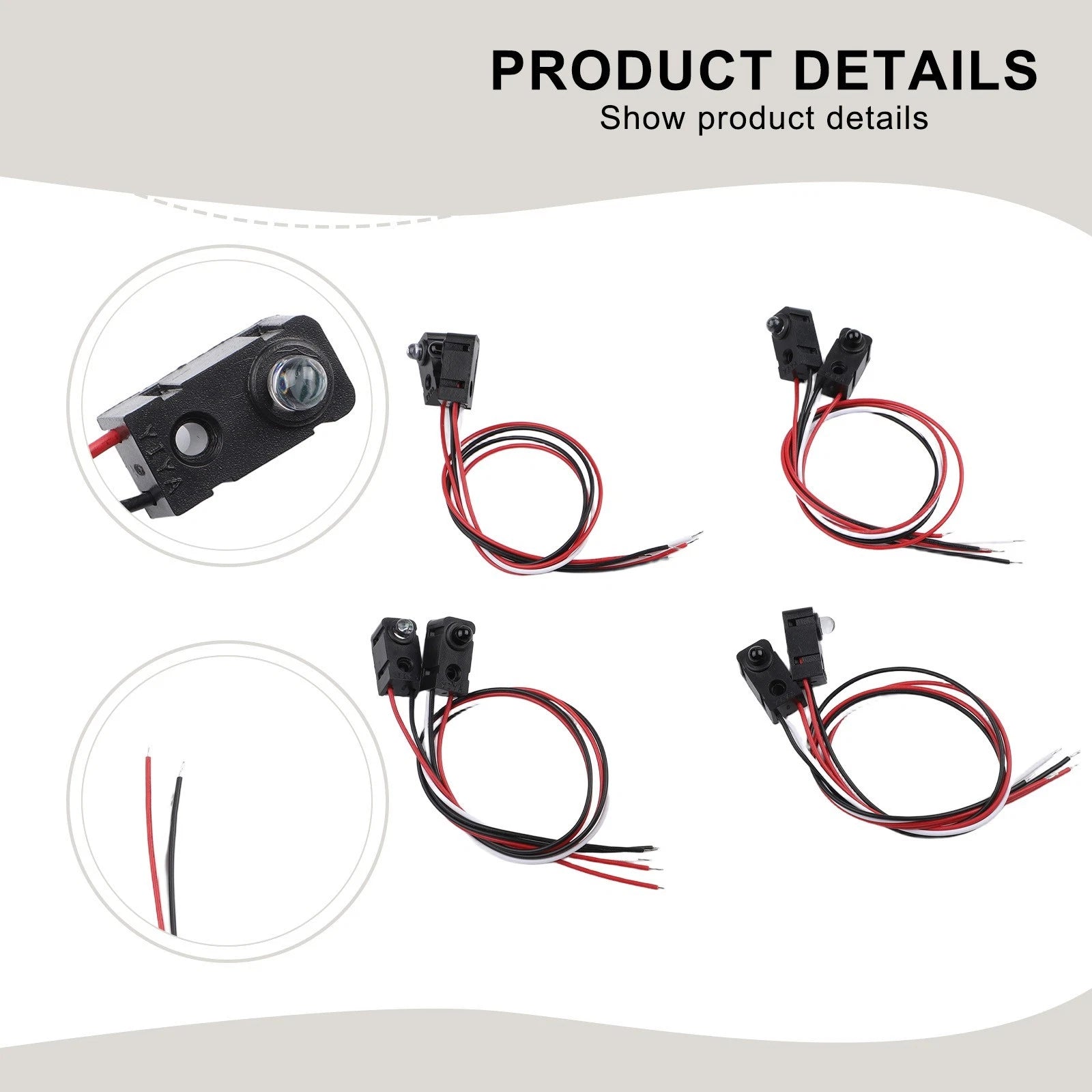 Set of 4 Photoelectric Sensors QT30CM for Object Detection