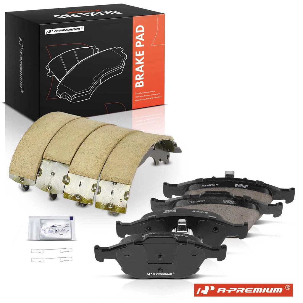 Set of 8 Ceramic Brake Pads for Ford Transit Connect (2010–2013)