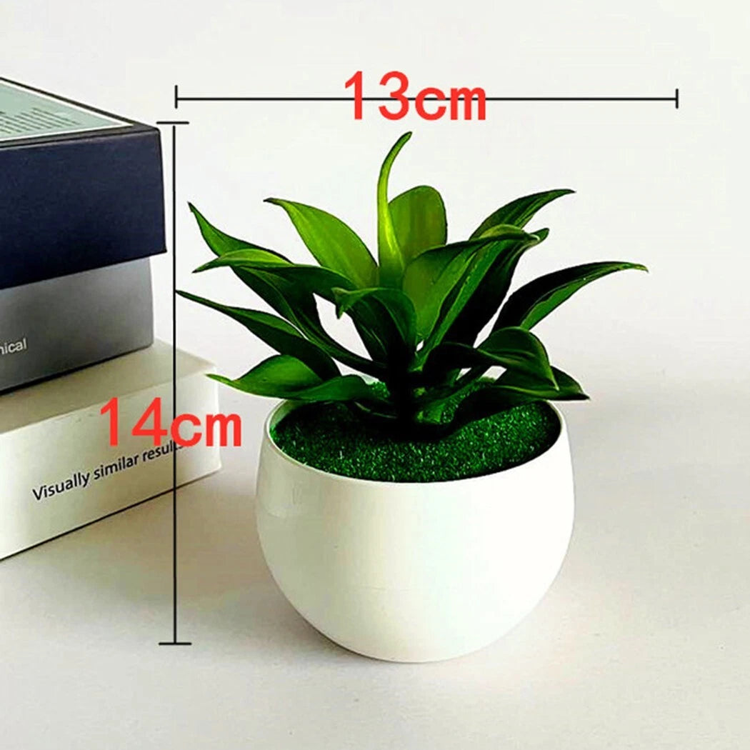 2X Potted Succulents for Home Decor (Artificial Plants in Pots)