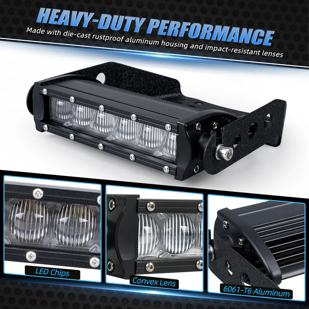 30W LED Headlight Bar Kit for Yamaha Raptor 700R 700 250R Blaster 200