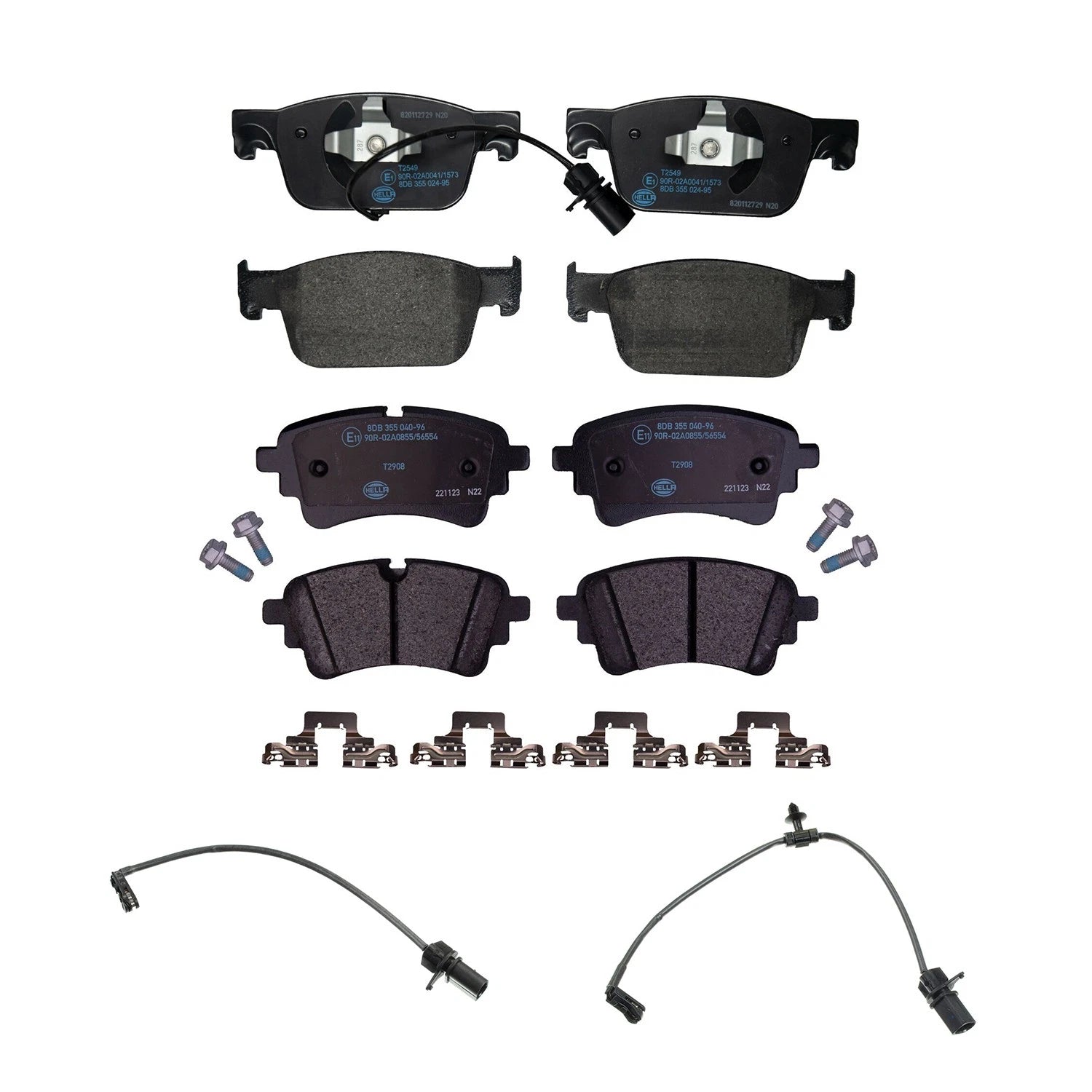Hella Disc Brake Pad Kit for Audi A4 Quattro A5 Sportback (DMSA)