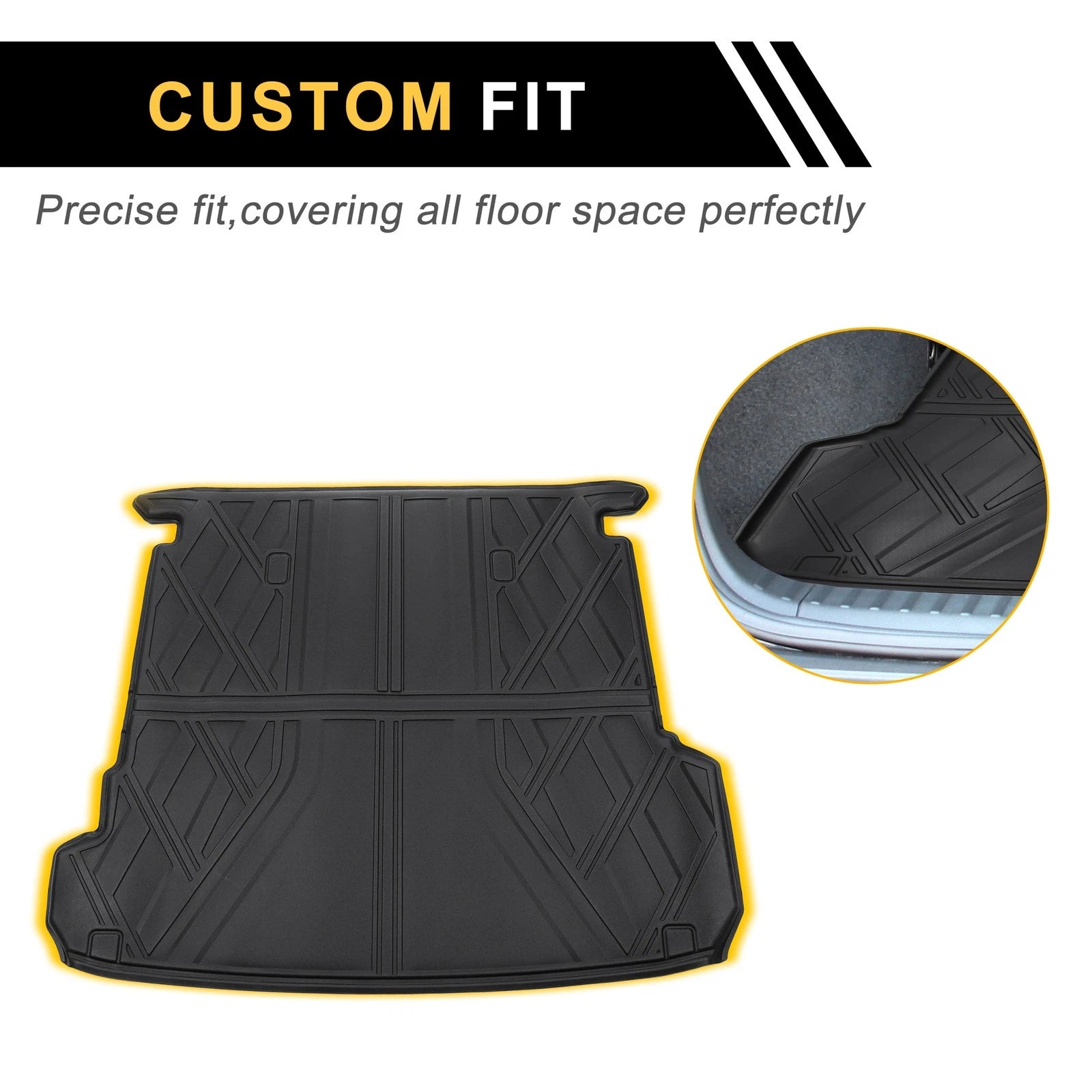 Rear Trunk Mat for Audi Q7 (2017–2024) TPE Cargo Liner