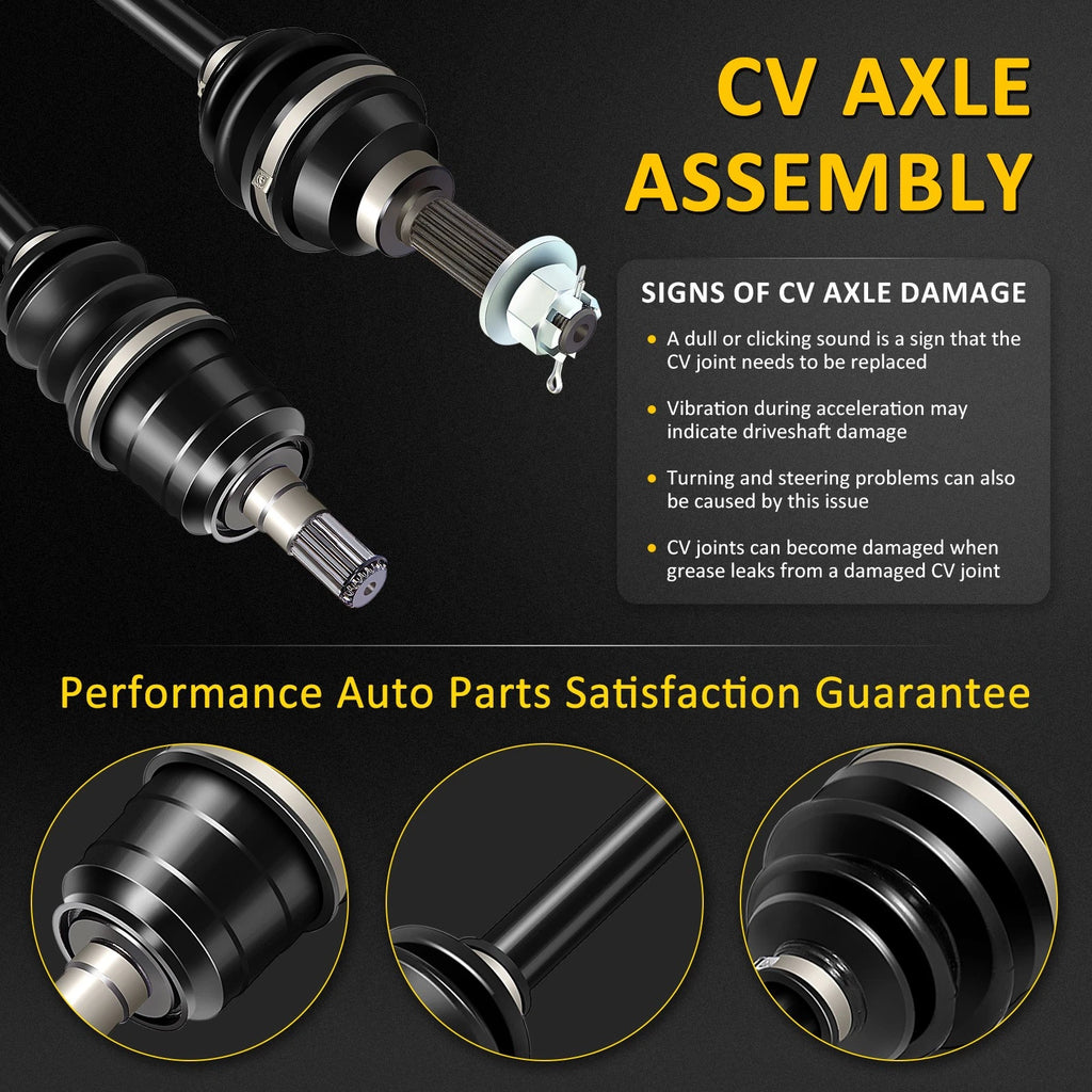 Set of 2 CV Joint Axle Shafts for Suzuki King Quad 750 4x4 (2007–2014)