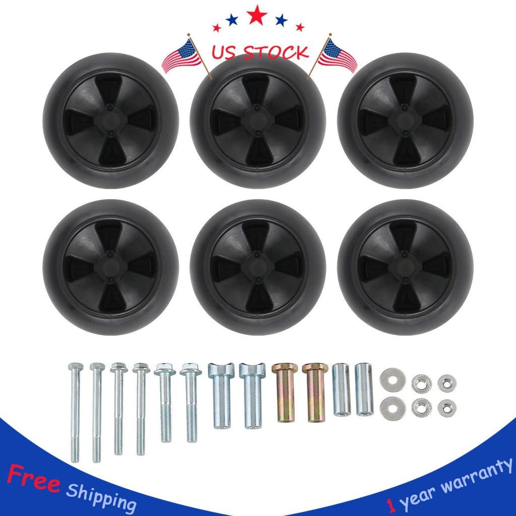 6PK Anti Scalp Deck Wheel Kits for John Deere (Fits Various Models)