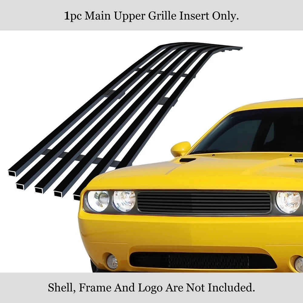 Upper Stainless Black Billet Grille Insert for Dodge Challenger (2009-2014)