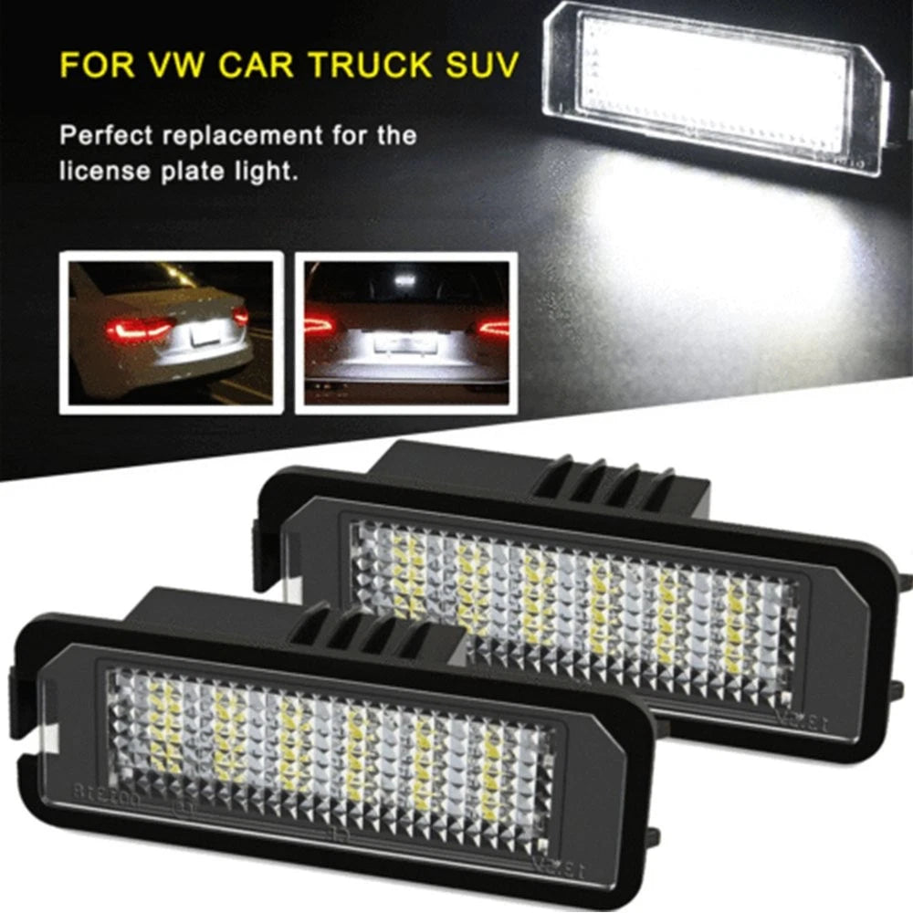 LED License Plate Light for VW T5, Caddy, Golf, Jetta, Passat, Skoda (2003–2023)