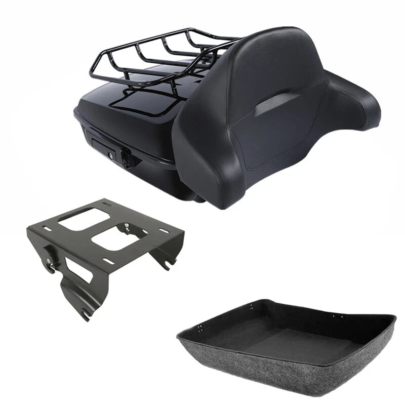 Chopped Trunk Backrest Solo Mount Rack for Harley Street Road Glide (2014–2026)