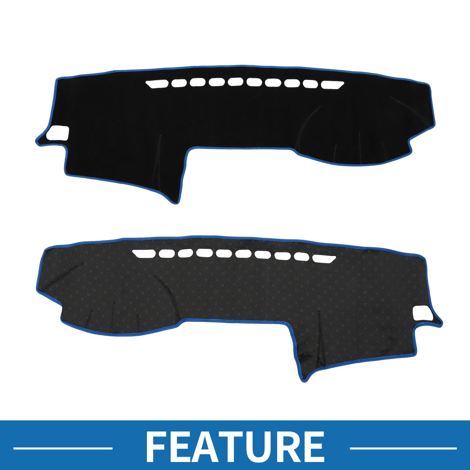 Dashboard Cover Mat for Toyota Land Cruiser Prado J120 (2003–2009) Black Blue