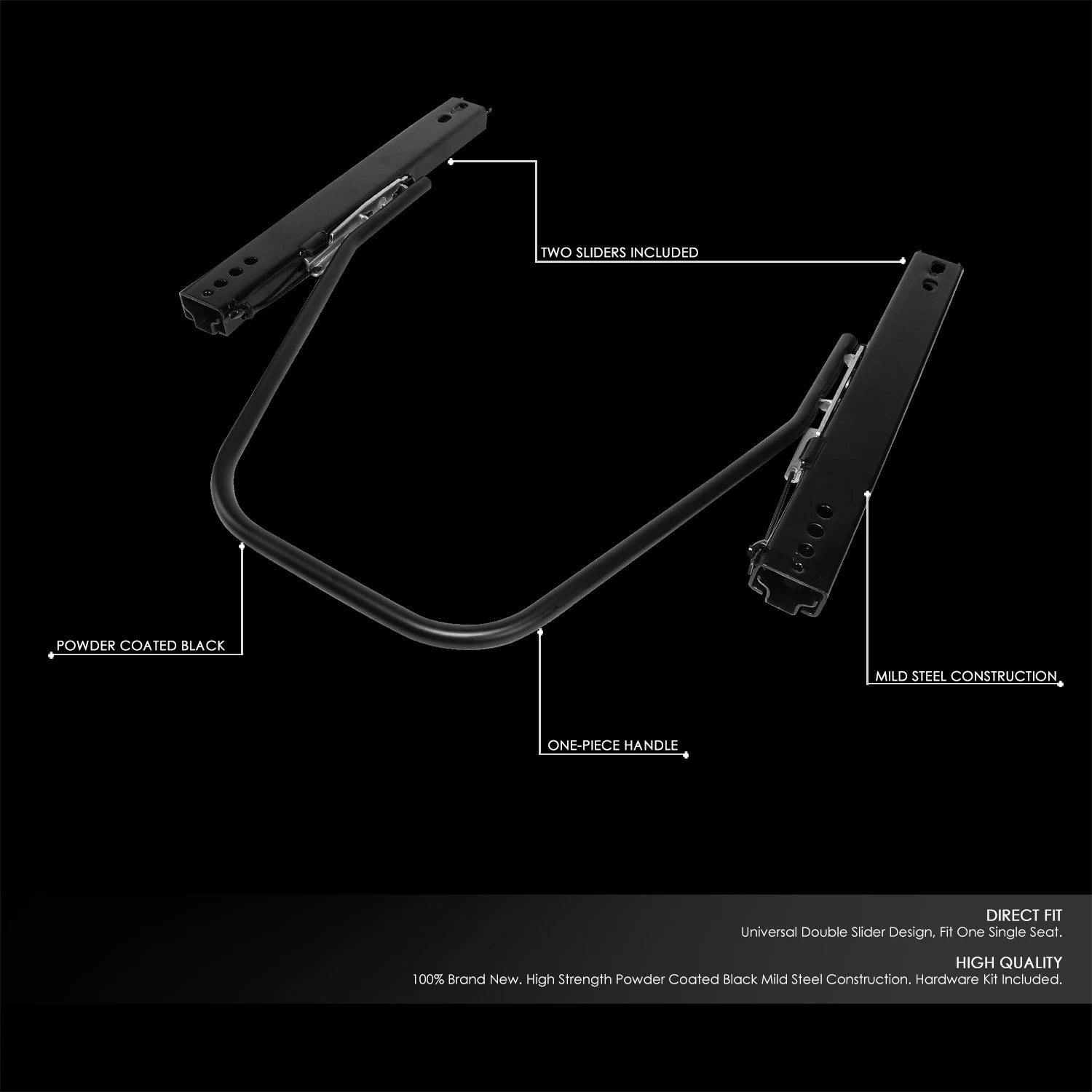 Bucket Racing Seat Slider Set for Universal Applications (Dual Lock)