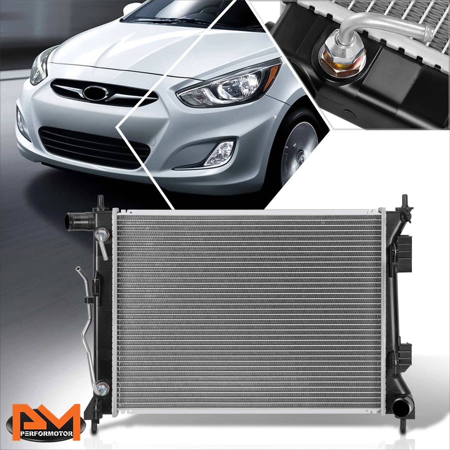Full Aluminum Core Radiator for Hyundai Accent, Kia Rio (2012–2017) DPI-13253