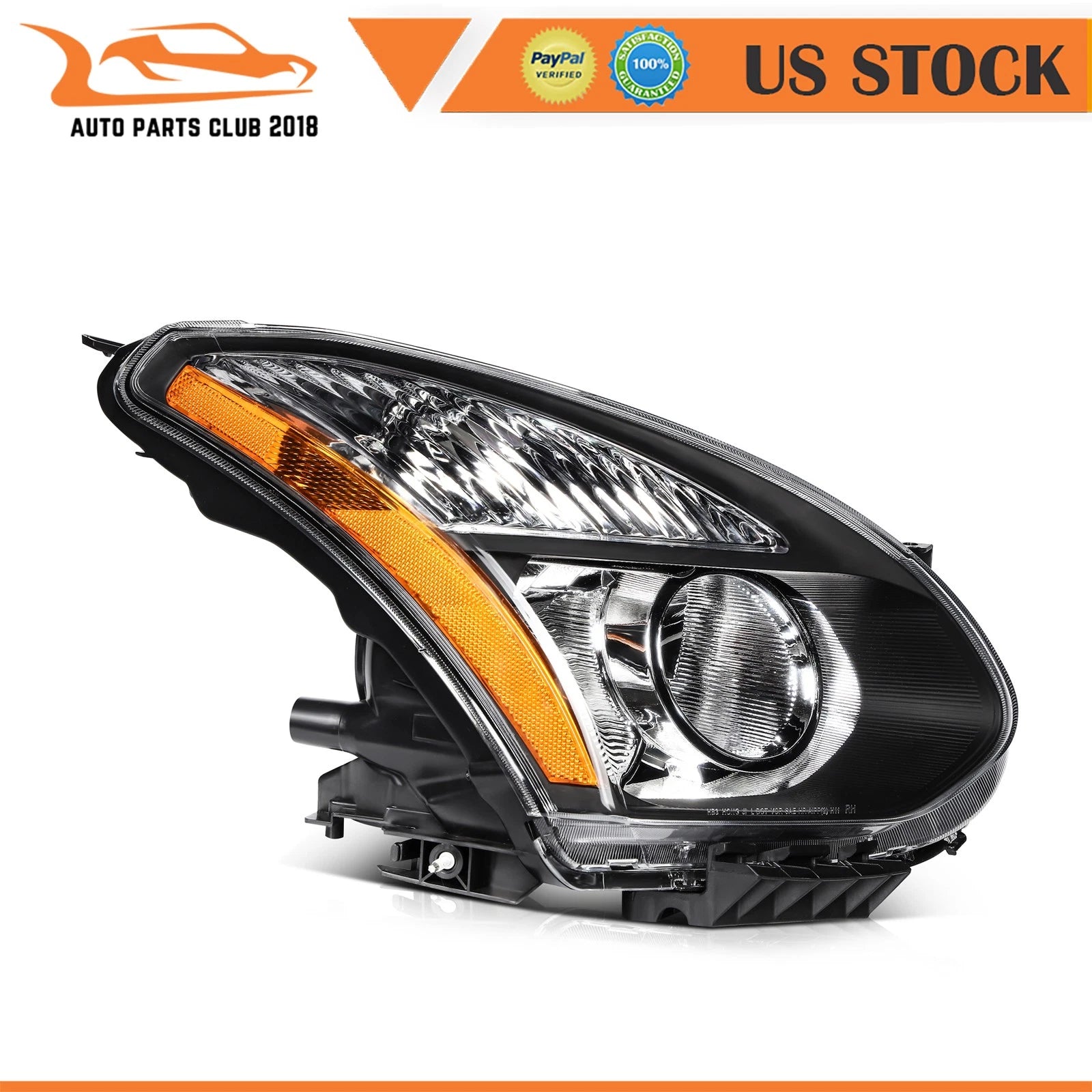 Chrome Housing Headlights Assembly Pair for Nissan Rogue (2008–2013)