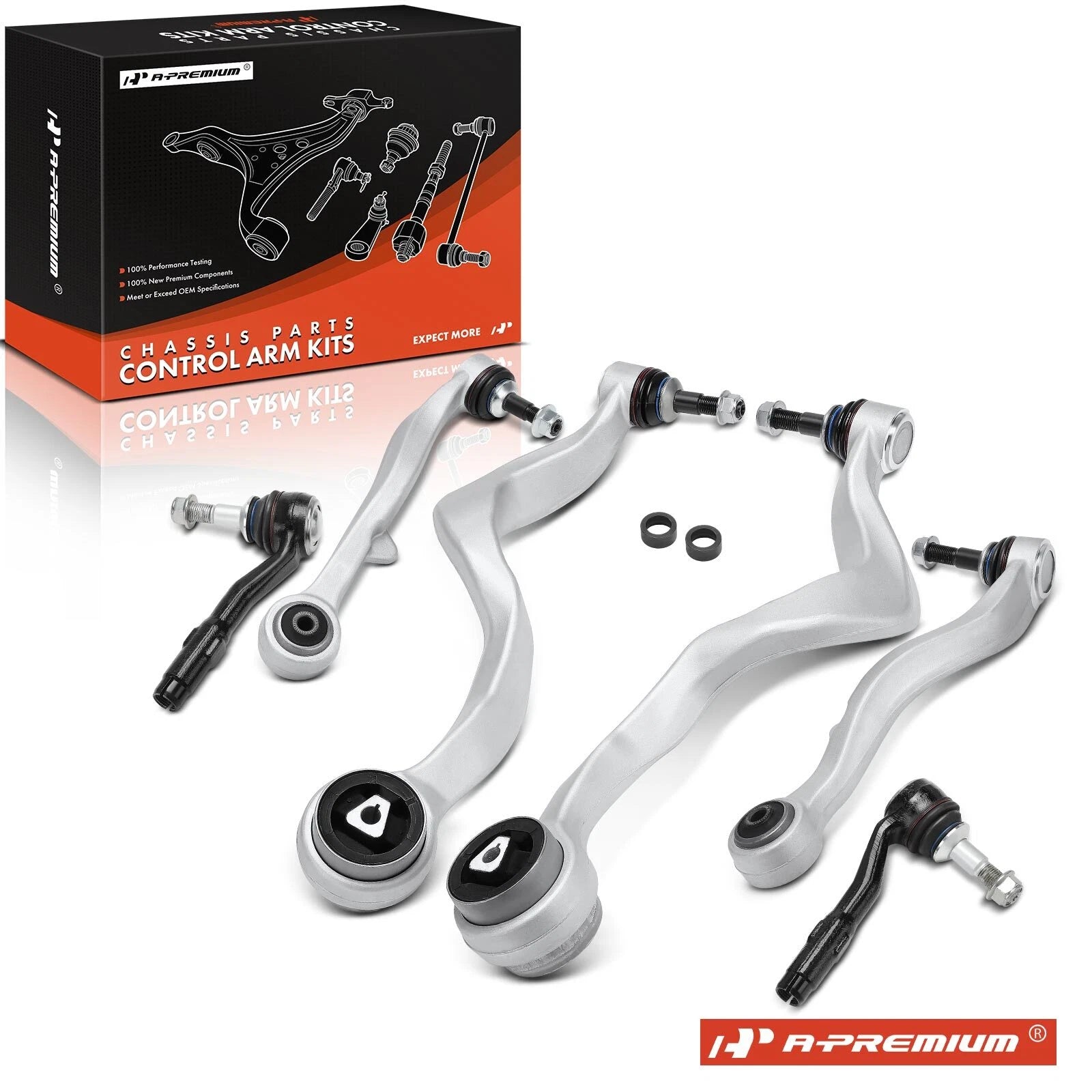 Set of 6 Front Control Arms with Ball Joints for BMW E65 E66 (2002–2008)
