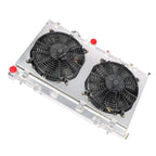 2-Row Aluminum Racing Radiator with 12V Fan Shroud for Subaru Impreza WRX STI (2002–2007)