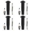 Set of 4 Denso Iridium Spark Plugs & Coil Boots for Ford Focus (2000–2011)