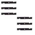 Set of 6 Notched Mower Blades for Toro Titan, Exmark Turf Tracer (Fits 103-6402-S)